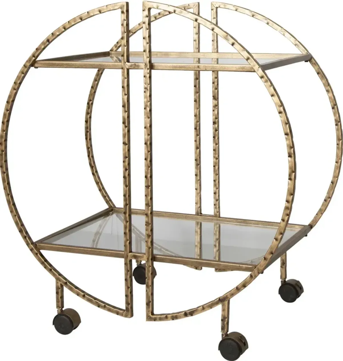 Uttermost Zelina Antique Gold Bar Cart