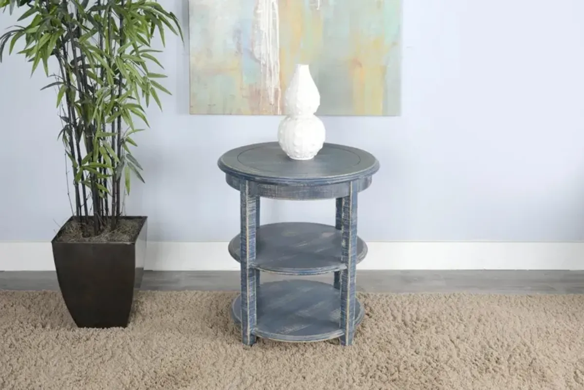 Sunny Designs Marina Ocean Blue Side Table