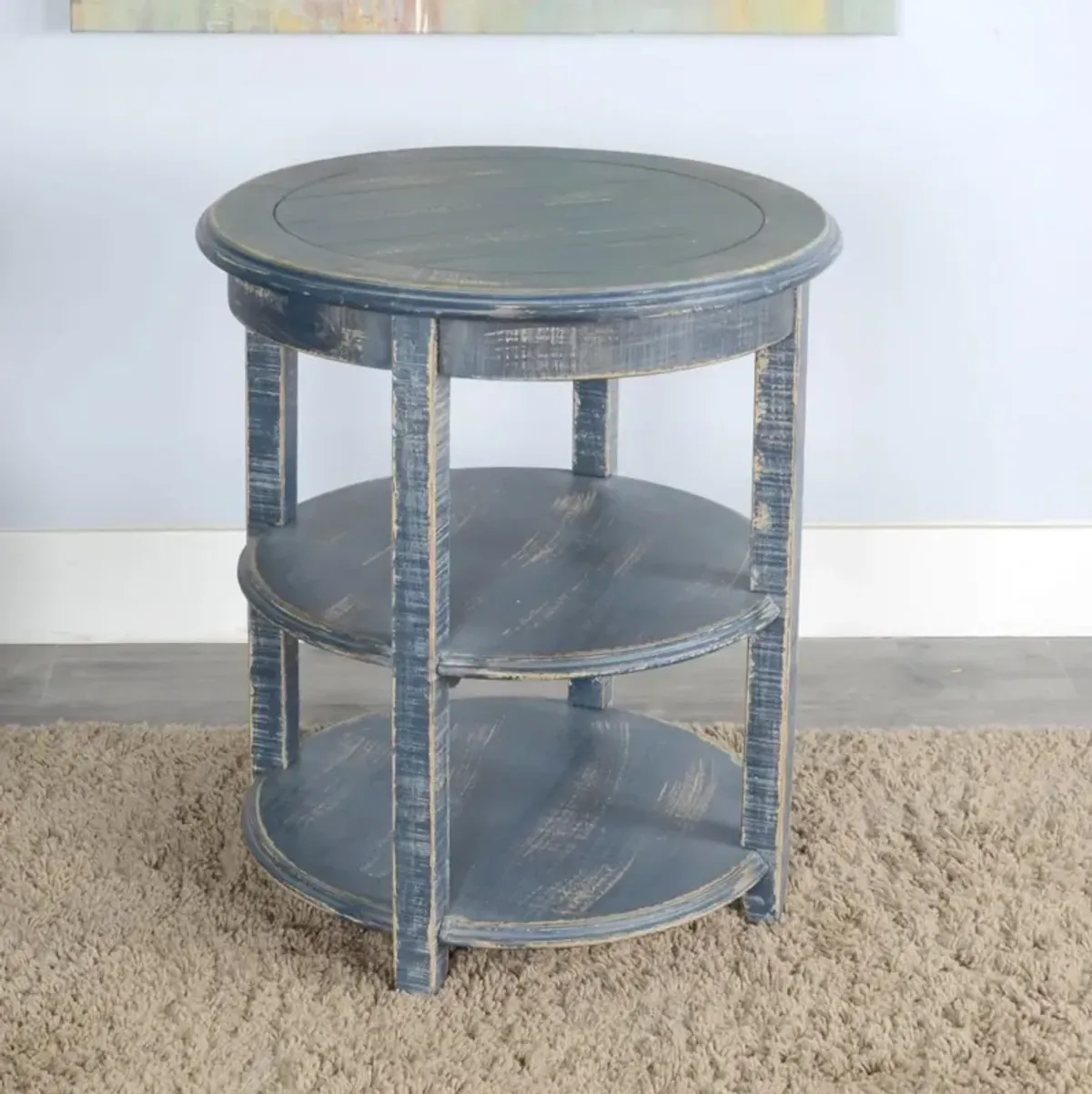 Sunny Designs Marina Ocean Blue Side Table