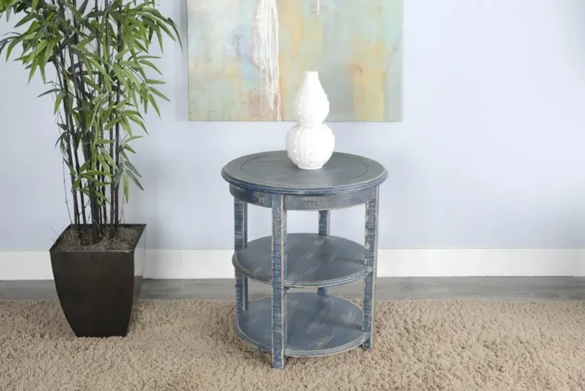 Sunny Designs Marina Ocean Blue Side Table