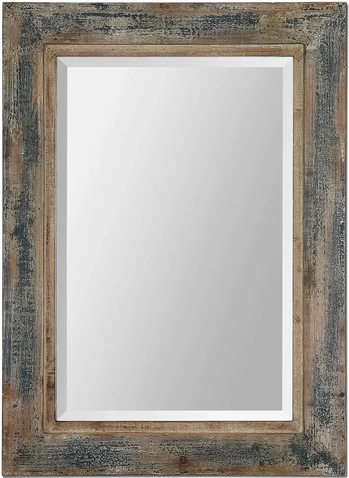 Uttermost Bozeman Distressed Blue Mirror