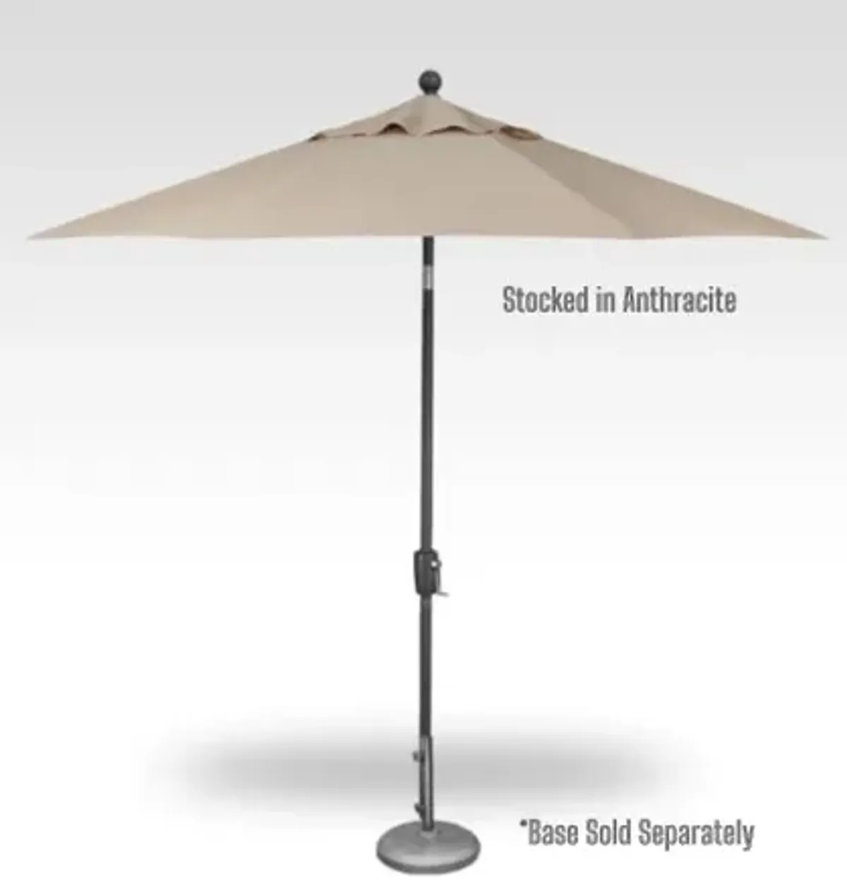 Treasure Garden Khaki 9' Octagon Anthracite Push Button Tilt Outdoor Umbrella