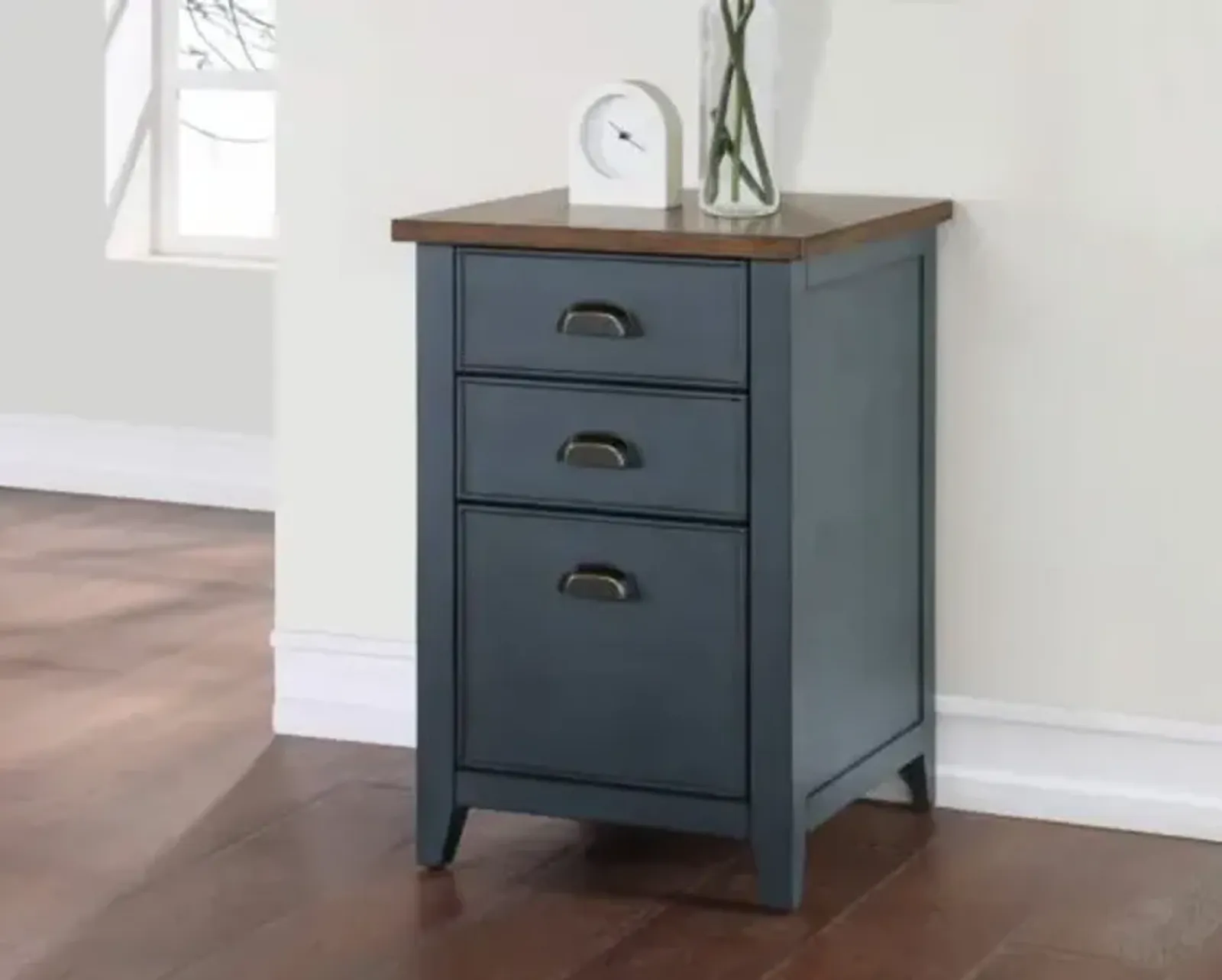 Martin Furniture Fairmont Dusty Blue Office File Cabinet