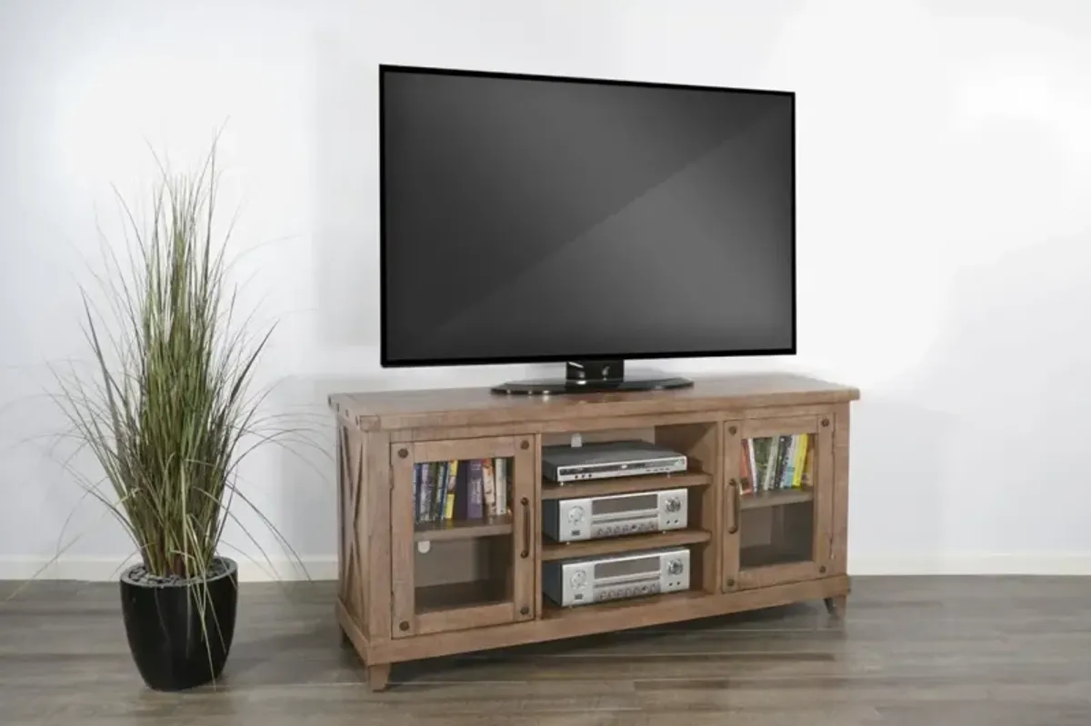 Sunny Designs Vivian Desert Rock 64 Inch Media TV Stand Console