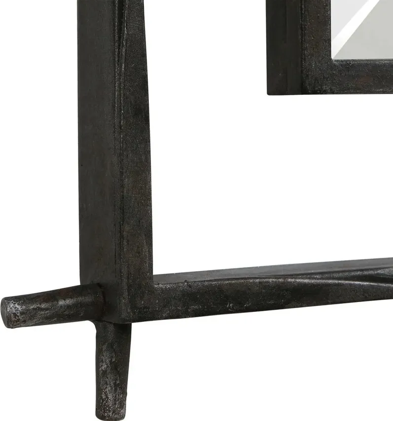 IRONWORKS EBONY INDUSTRIAL MIRROR