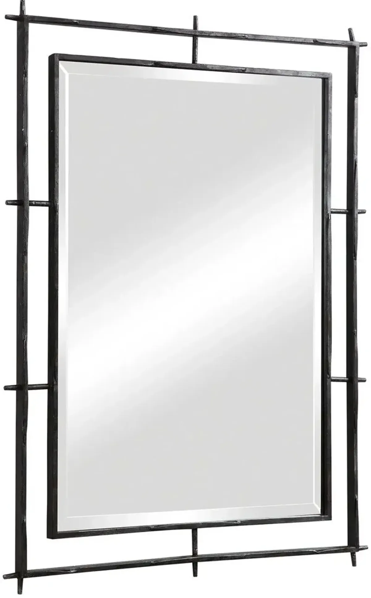 Uttermost Ironworks Ebony Industrial Mirror