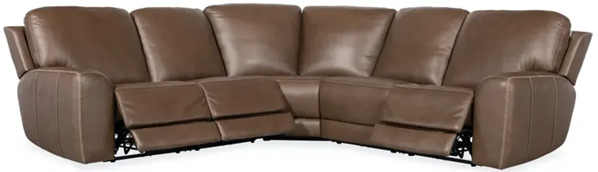 Hooker Furniture Torres Sorrento Mocha 5-Piece Reclining Leather Sectional