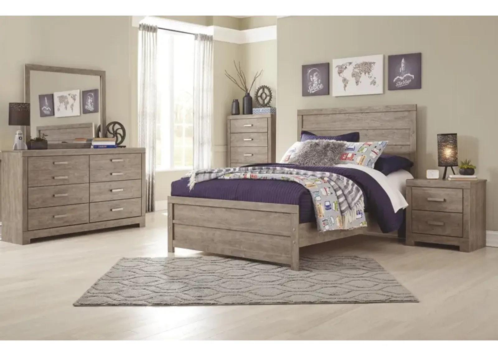 Ashley Culverbach Gray Full Panel Bed