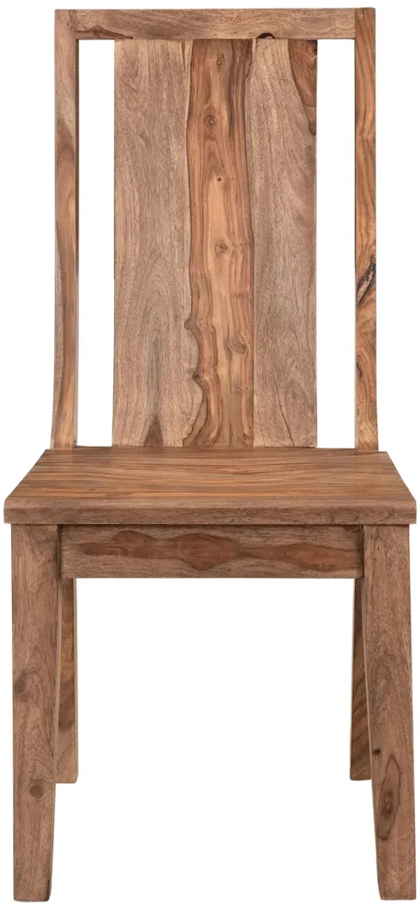 BURKE SOLID WOOD CURVED BACK DINING SIDE CHAIRS WITH SCOOP SEAT