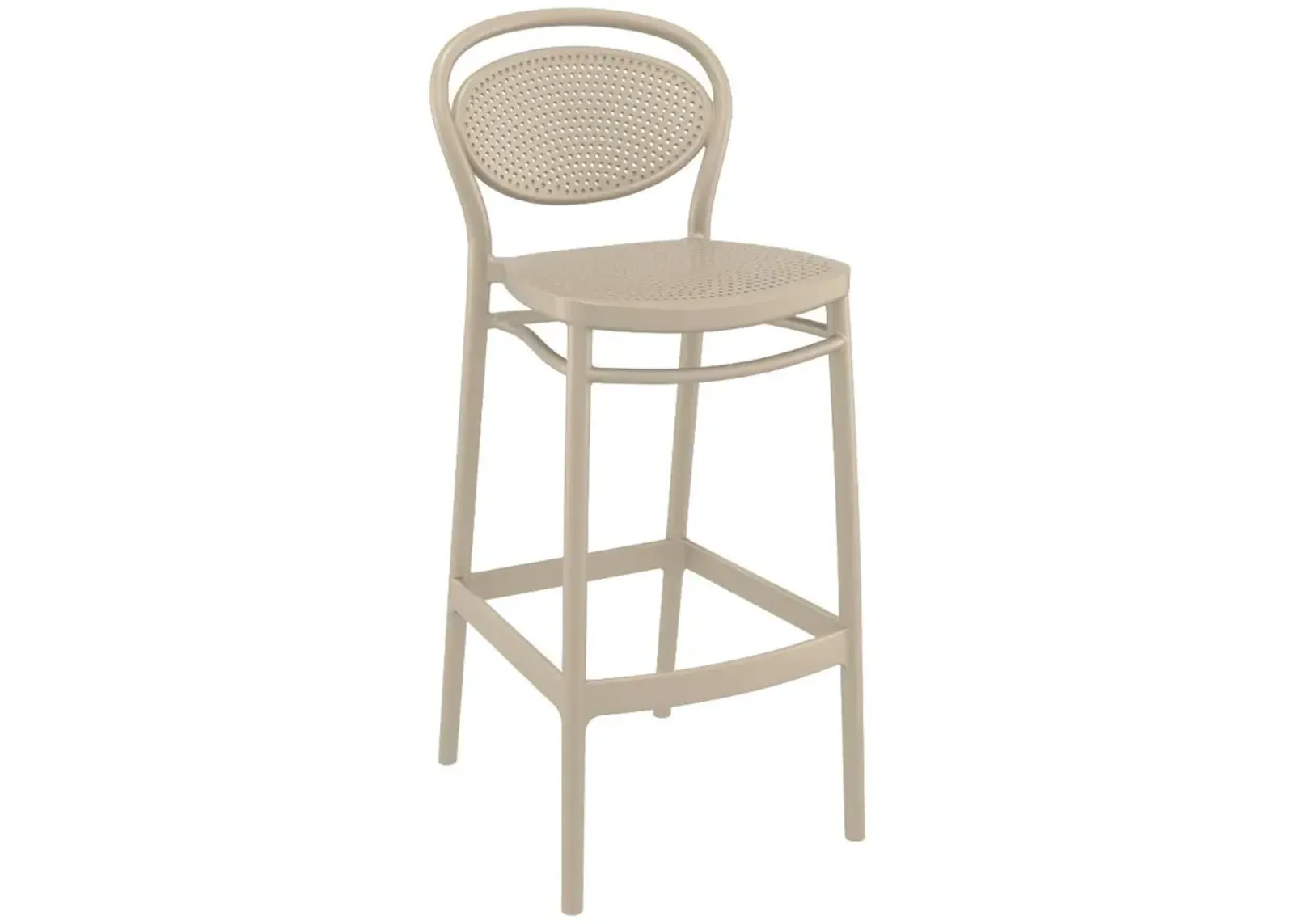 Compamia Sky Marcel Square Bar Set with 2 Barstools Taupe