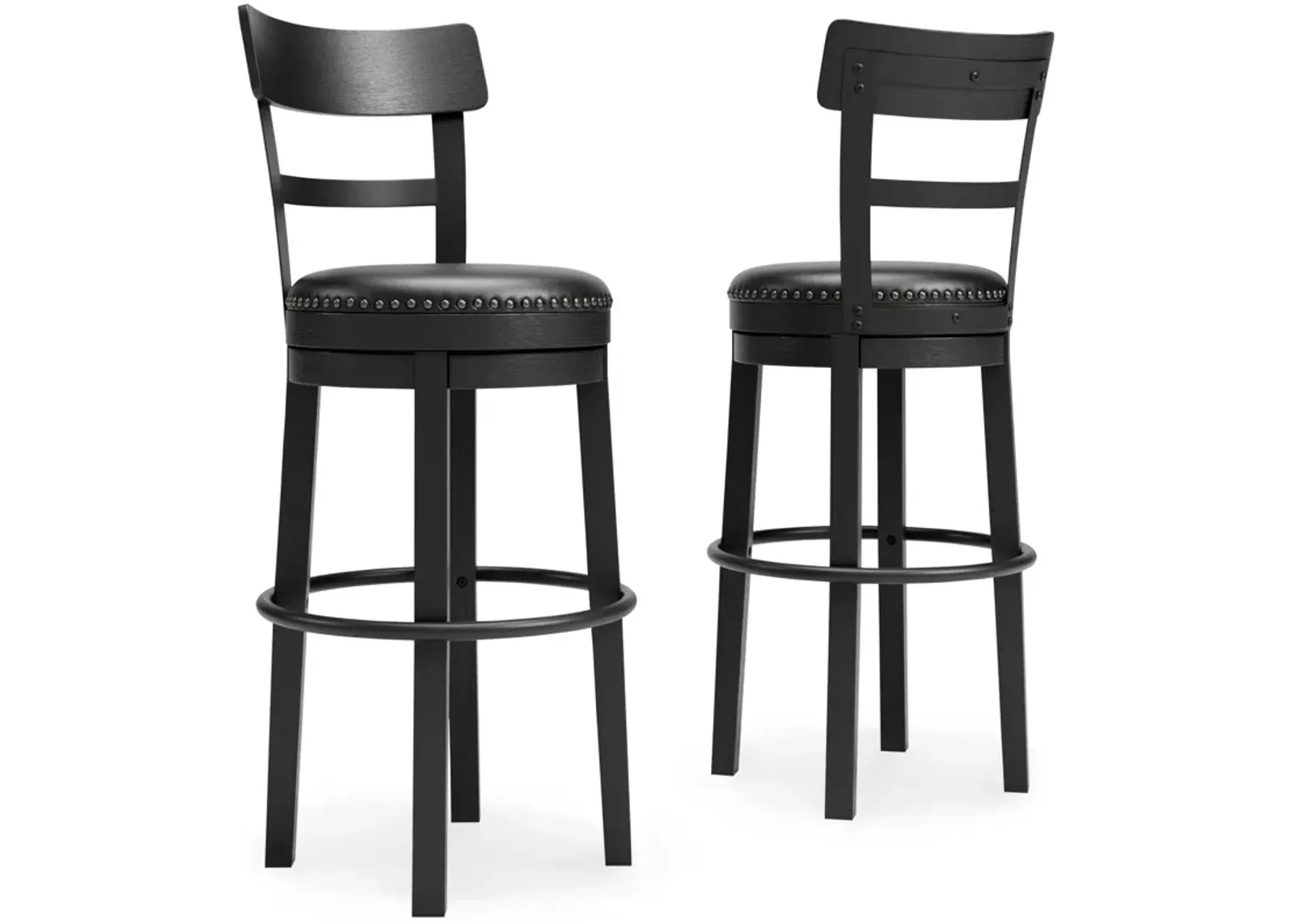 Ashley Valebeck Black Bar Height Bar Stool