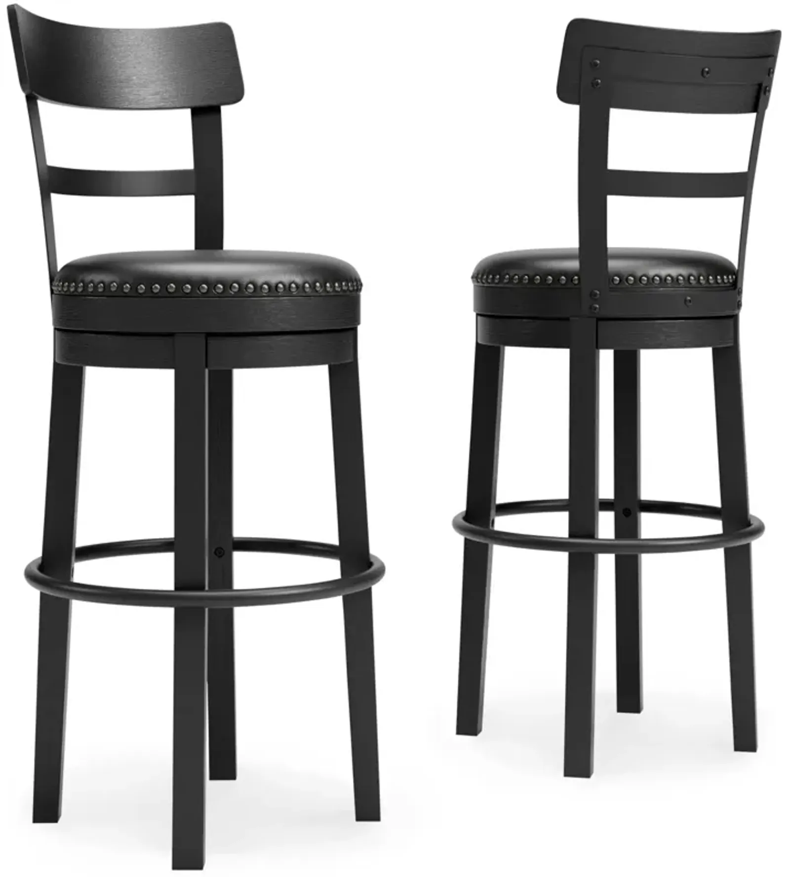 Ashley Valebeck Black Bar Height Bar Stool