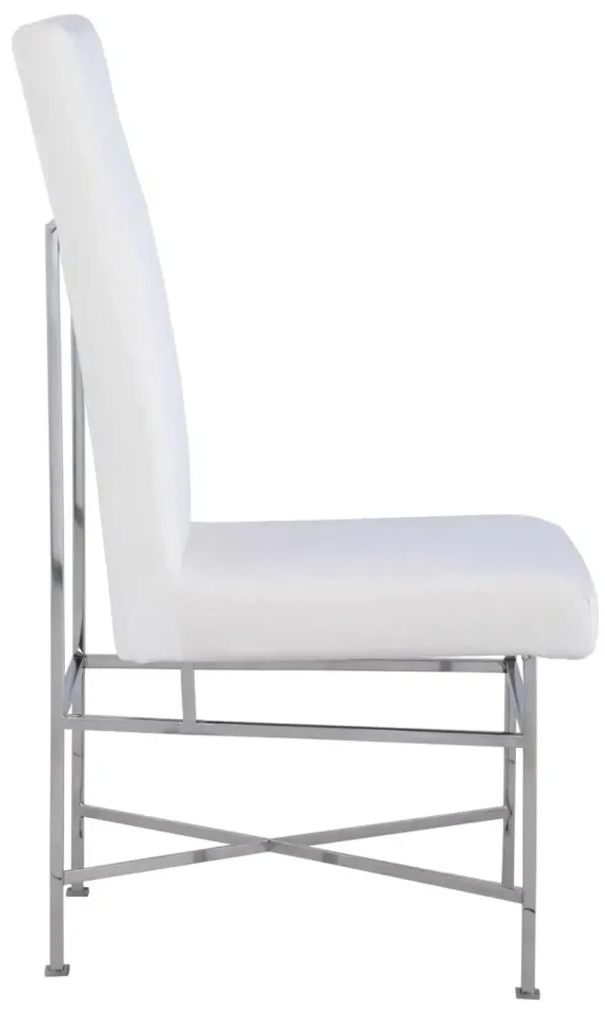 Chintaly Kendall Contemporary Side Chair with Steel Frame