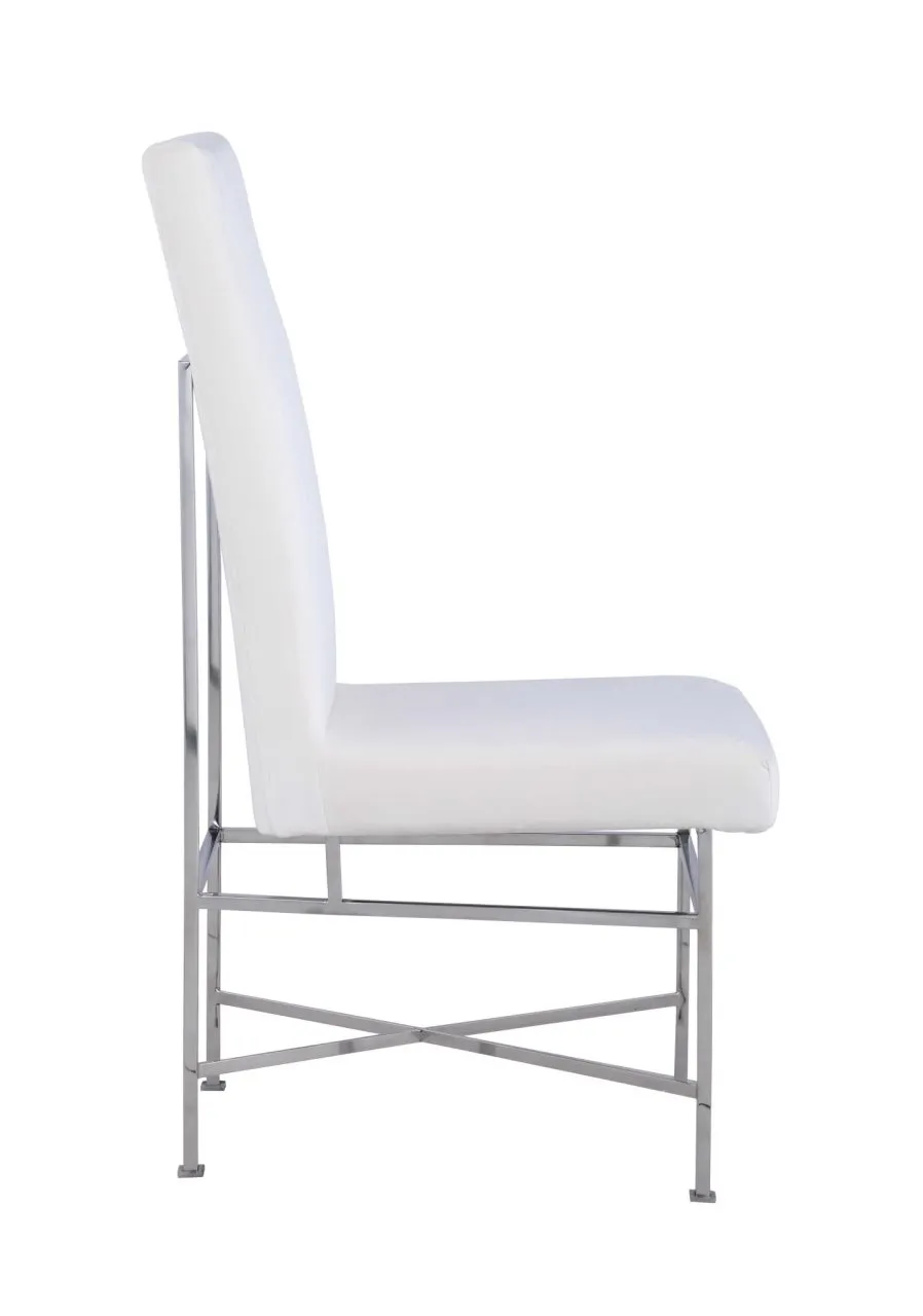 KENDALL CONTEMPORARY SIDE CHAIR WITH STEEL FRAME