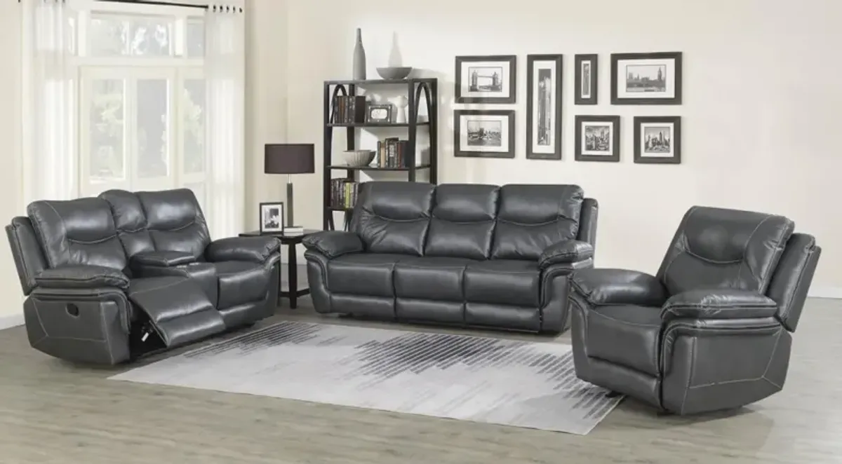 Steve Silver Sofa Loveseat & Chair in Steel Grey