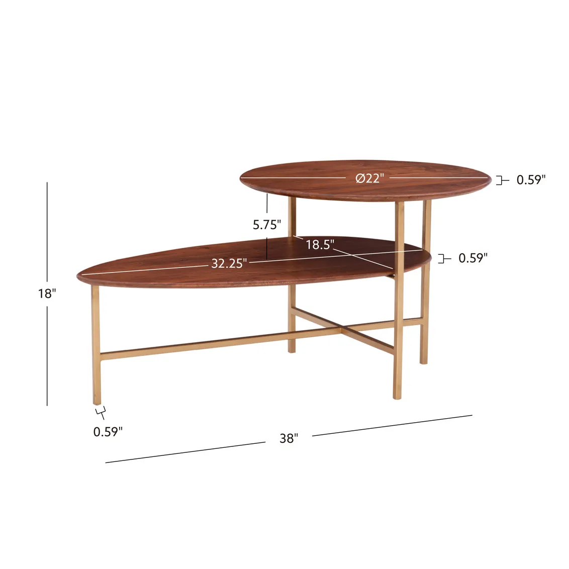 TAVIN 2-TIERED COFFEE TABLE