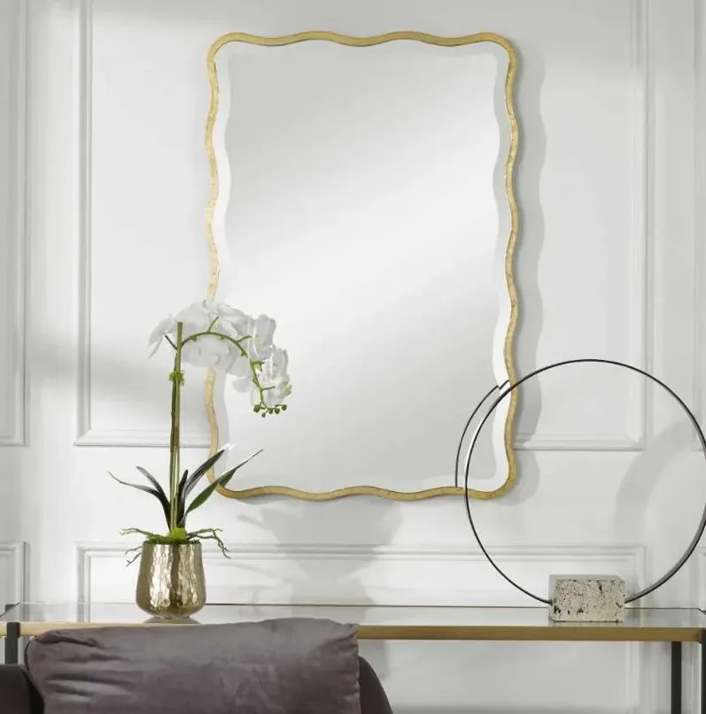 ANETA GOLD SCALLOPED MIRROR