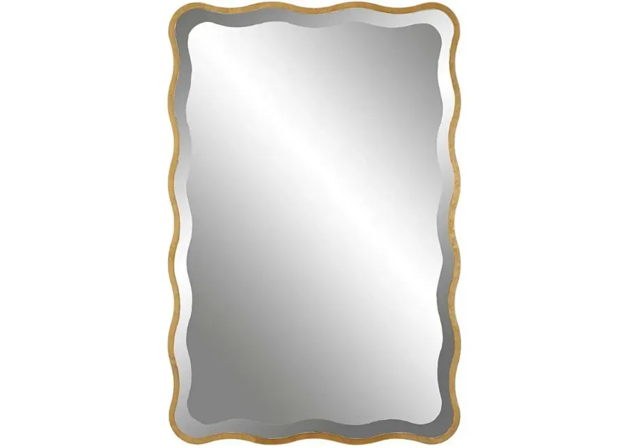 ANETA GOLD SCALLOPED MIRROR