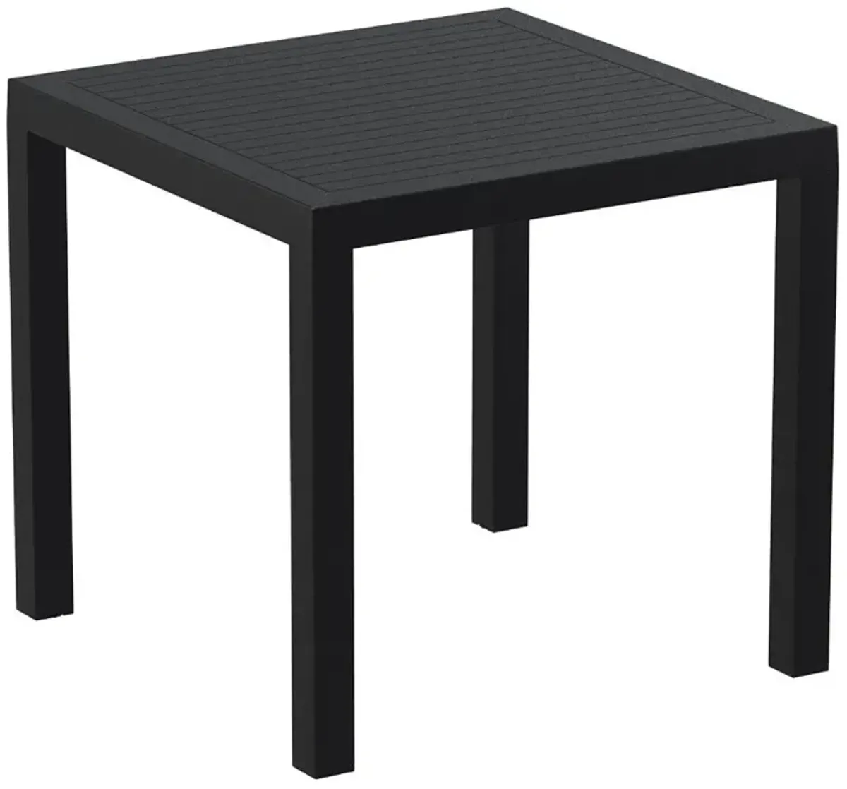 Compamia Ares Resin Square Dining Set with 4 Chairs Black