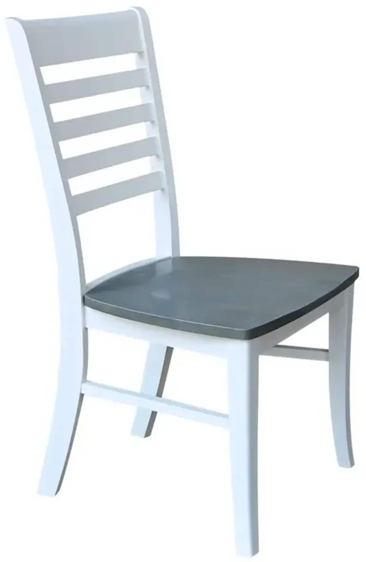 John Thomas Cosmopolitan Roma Wood Dining Chair in Heather Gray & White