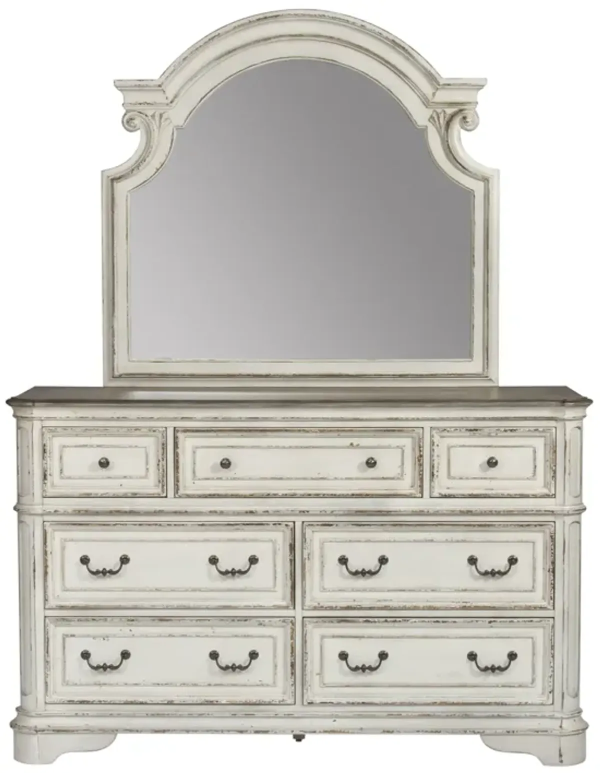 Liberty Furniture Magnolia Manor Antique White Specialty Mirror