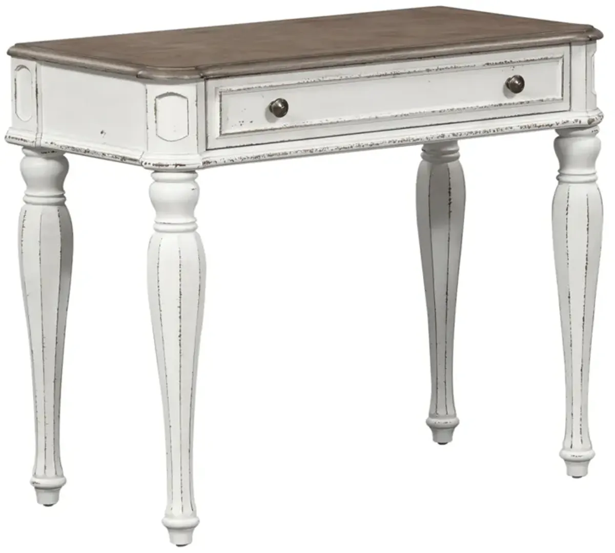 Liberty Furniture Antique White Weathered Bark Vanity Magnolia Manor