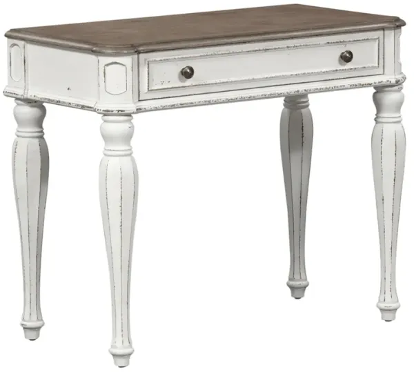 Liberty Furniture Antique White Weathered Bark Vanity Magnolia Manor
