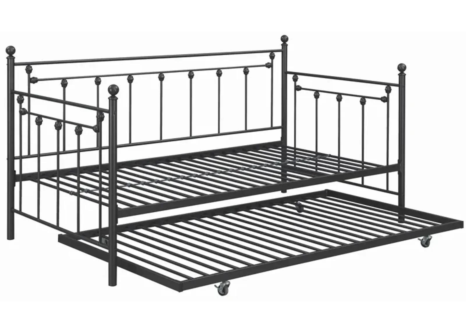 Coaster Nocus Metal Twin Daybed with Trundle Gunmetal