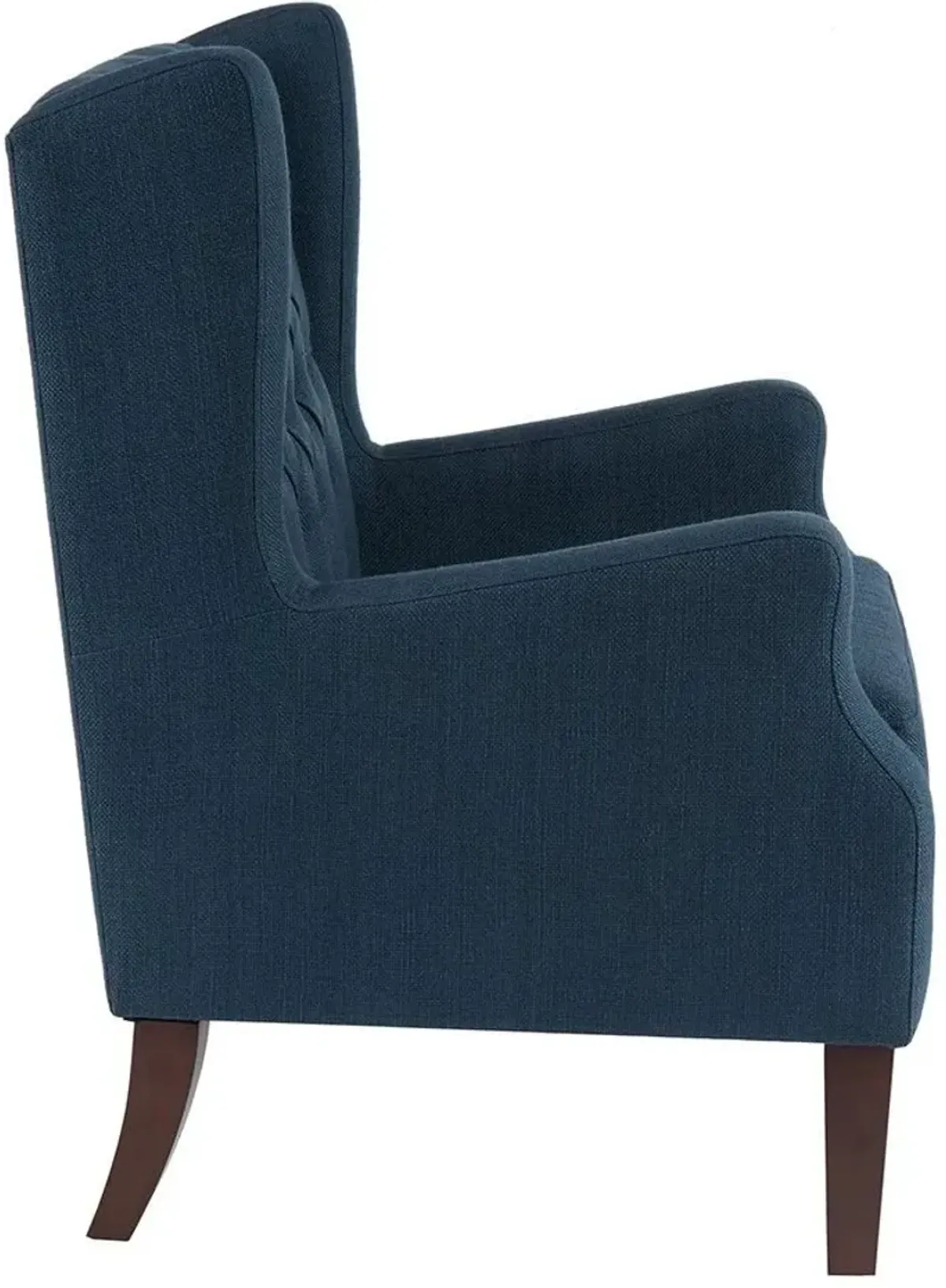 Olliix Madison Park Navy Maxwell Button Tufted Wing Chair