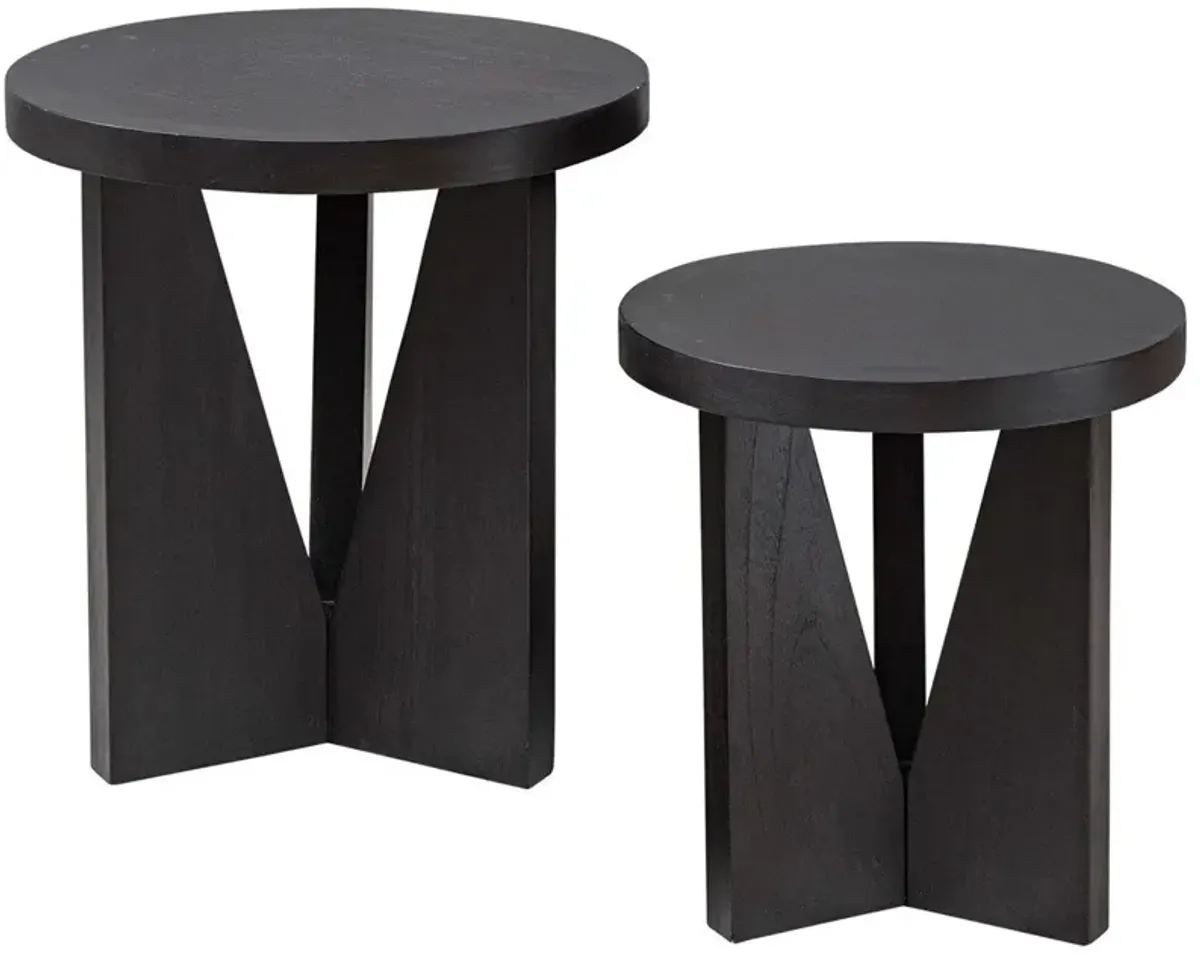 Uttermost Nadette 2-Piece Dark Espresso Nesting Tables