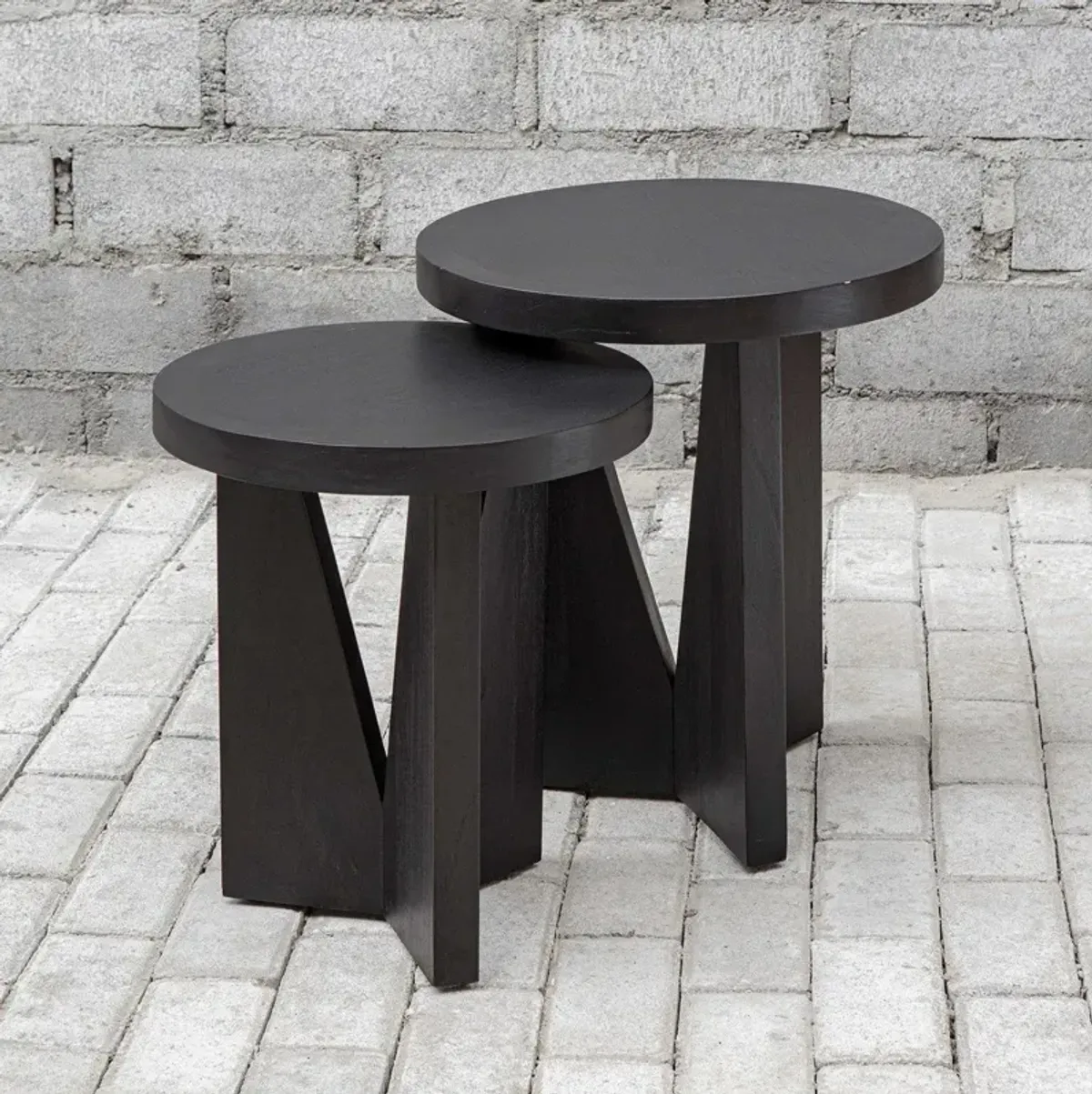 Uttermost Nadette 2-Piece Dark Espresso Nesting Tables