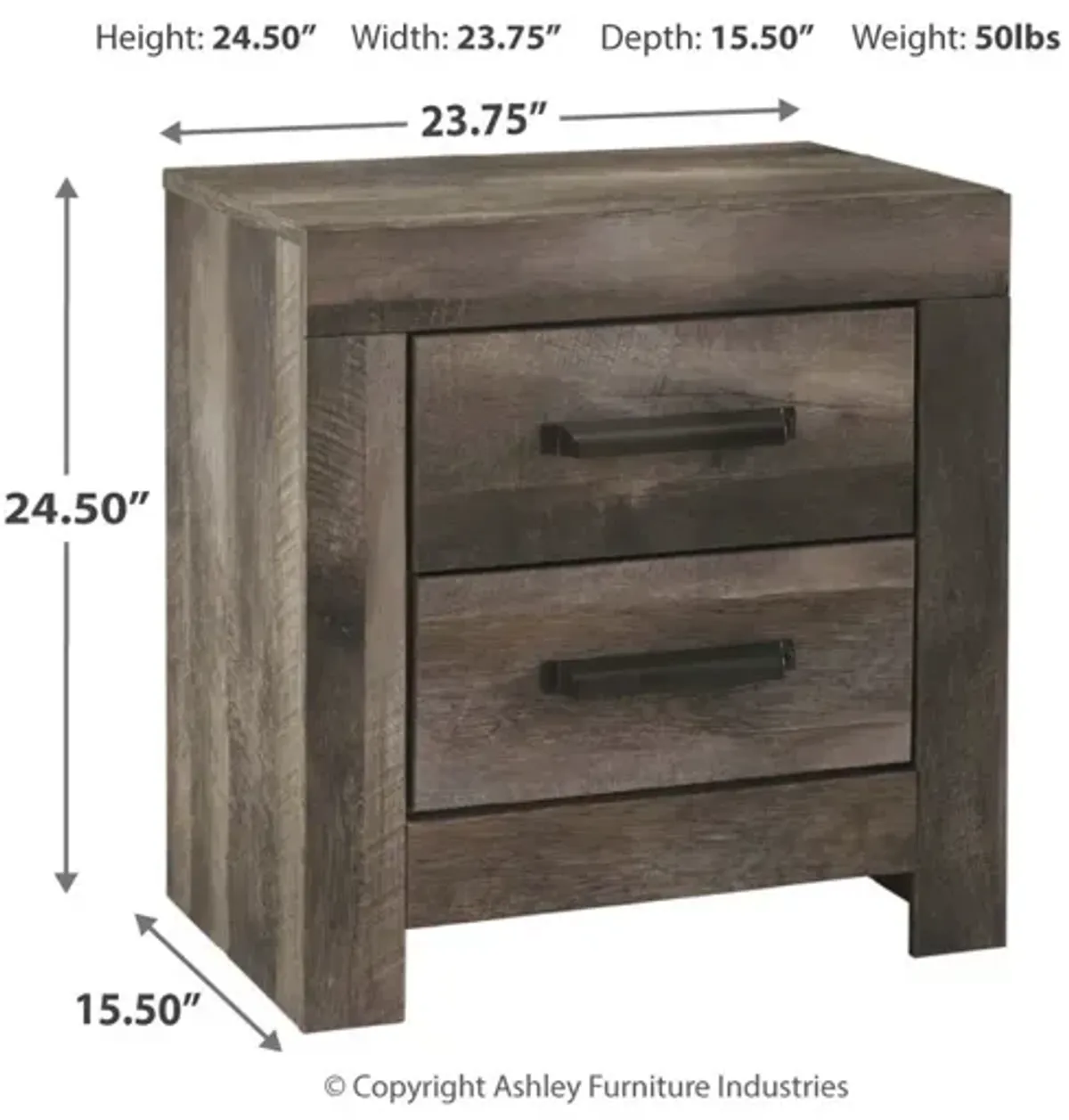 Ashley Wynnlow Gray Nightstand