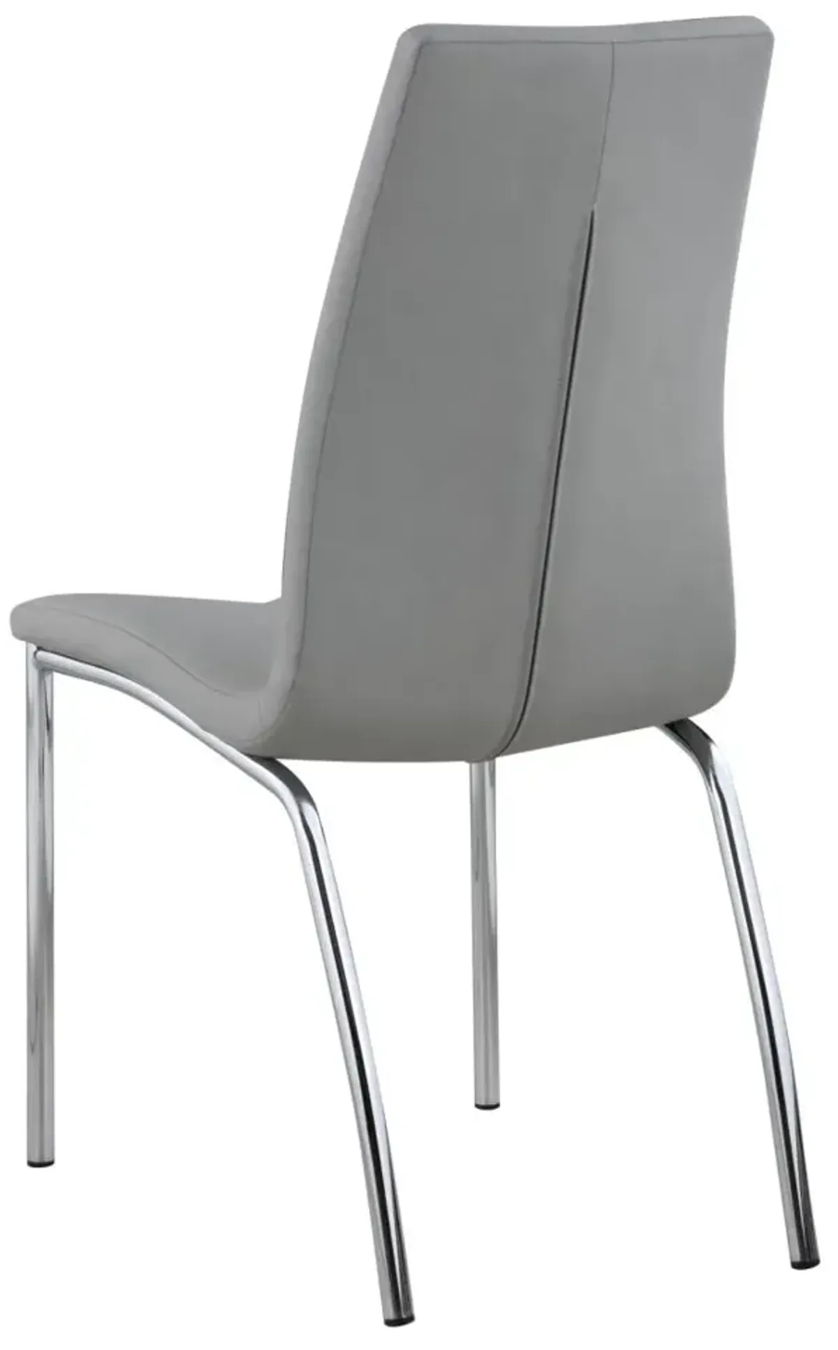 Chintaly Becky Grey Contemporary Curved Back Side Chair