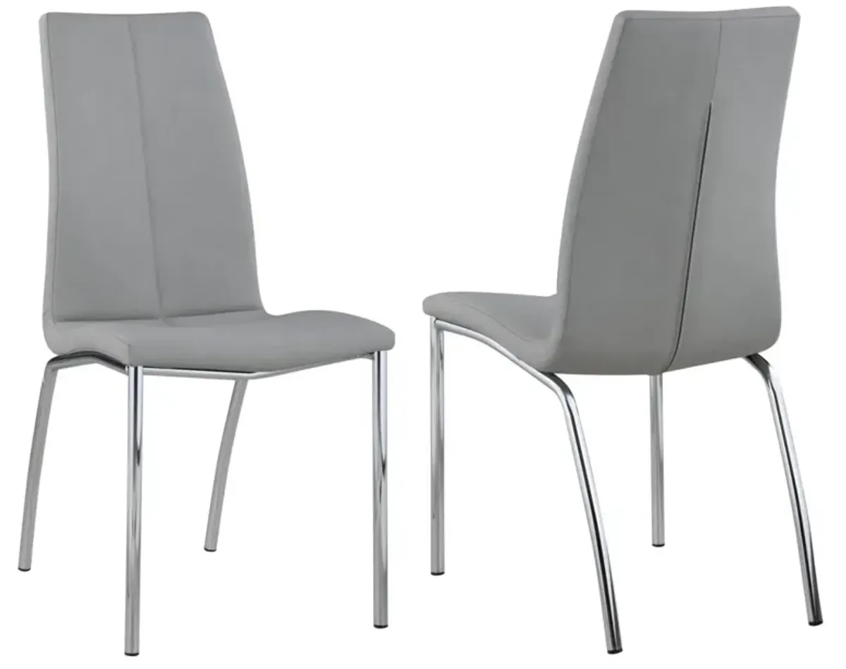 Chintaly Becky Grey Contemporary Curved Back Side Chair