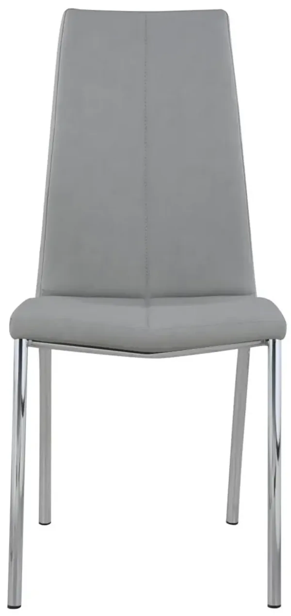 Chintaly Becky Grey Contemporary Curved Back Side Chair