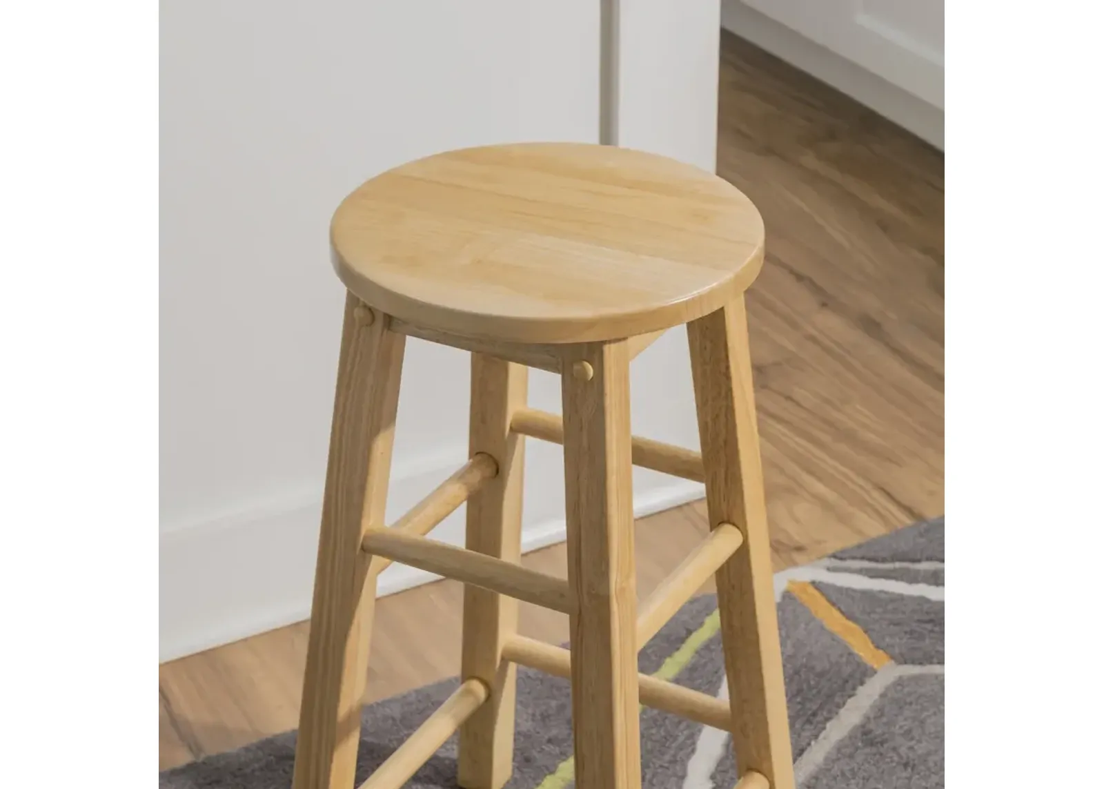 24 Inch Counter Stool with Round Seat