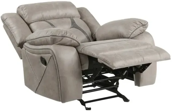 Steve Silver Tyson Gray Manual Glider Recliner Chair