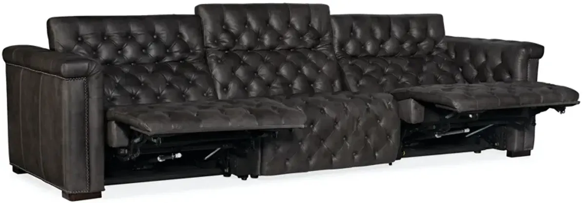 Hooker Furniture Savion Grandier Leather Sofa with Power Recline Power Headrest