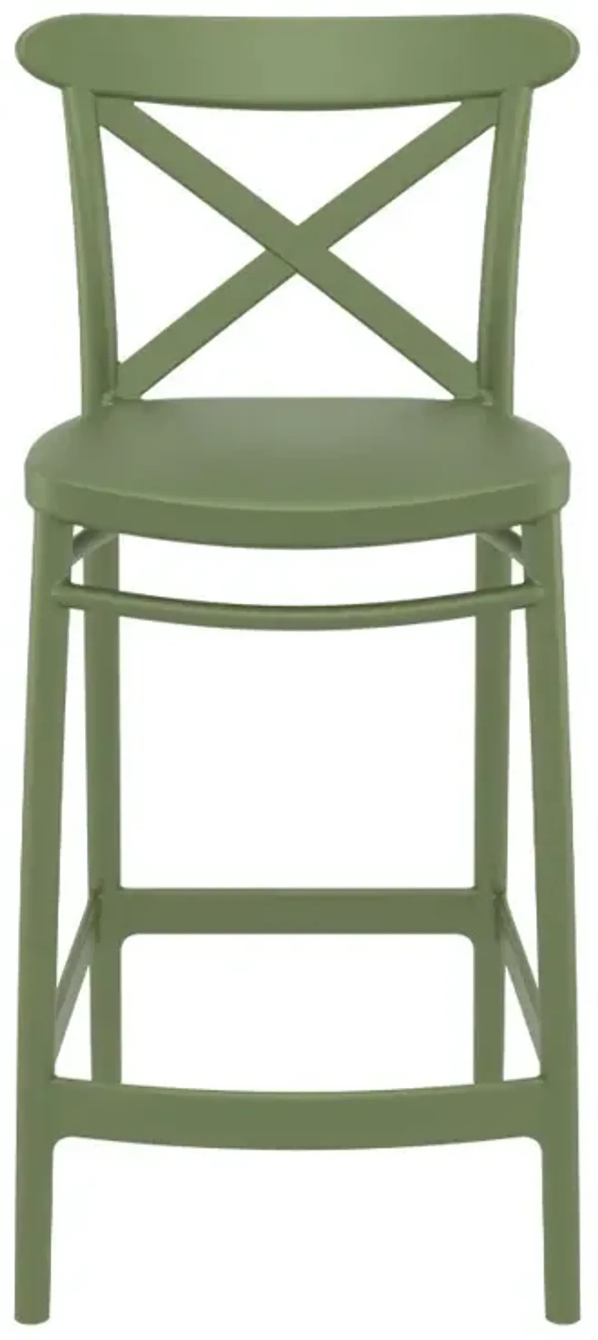 Compamia Cross Counter Stool Olive Green