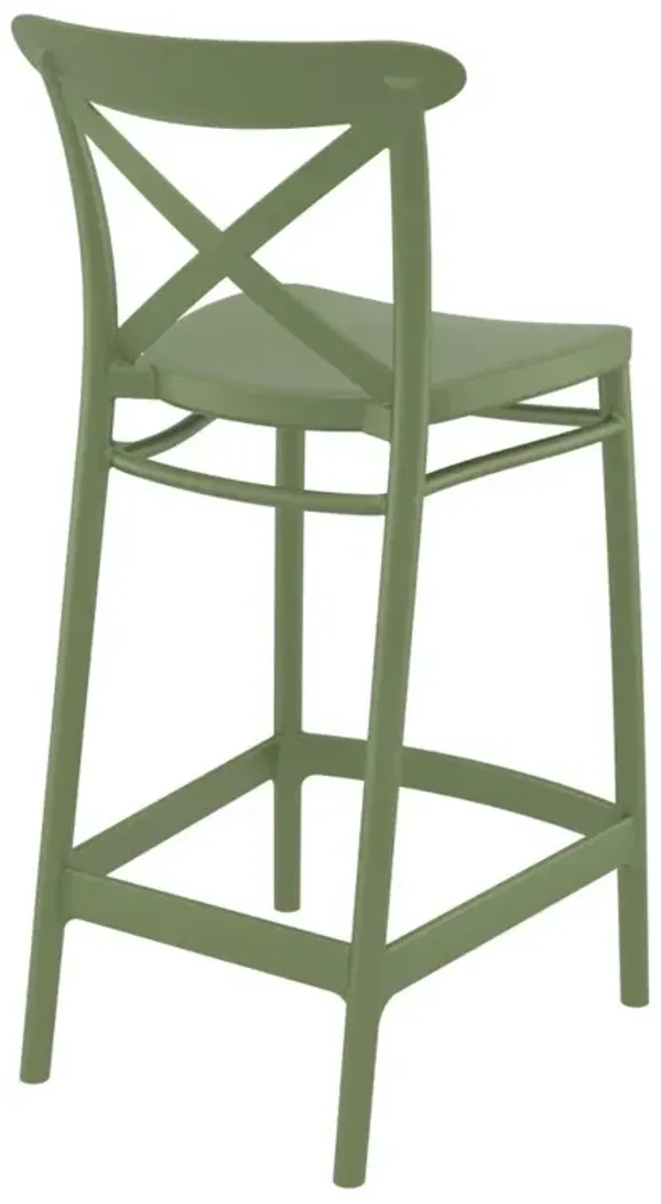 Compamia Cross Counter Stool Olive Green