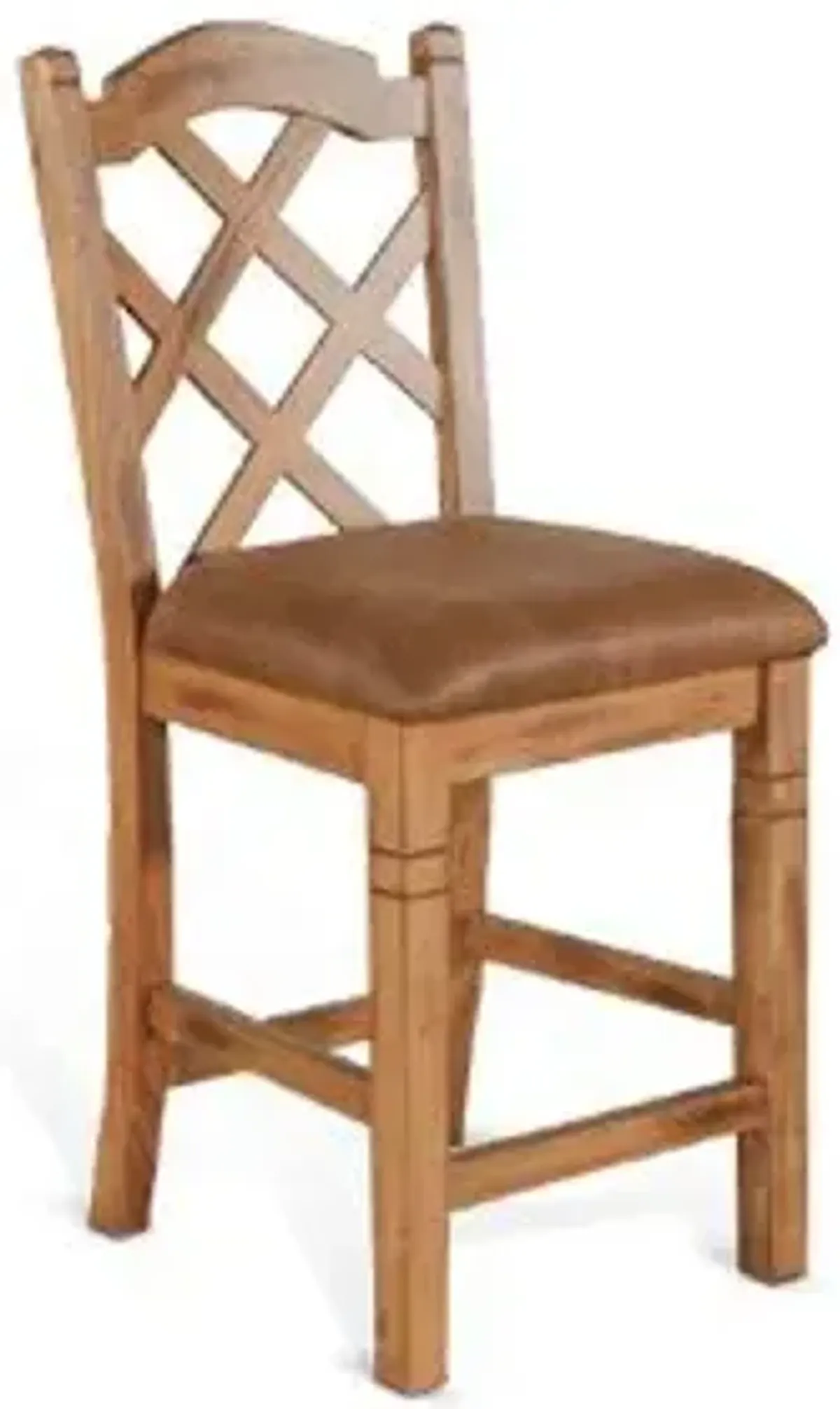 Sunny Designs Sedona Rustic Oak Double Crossback Barstool