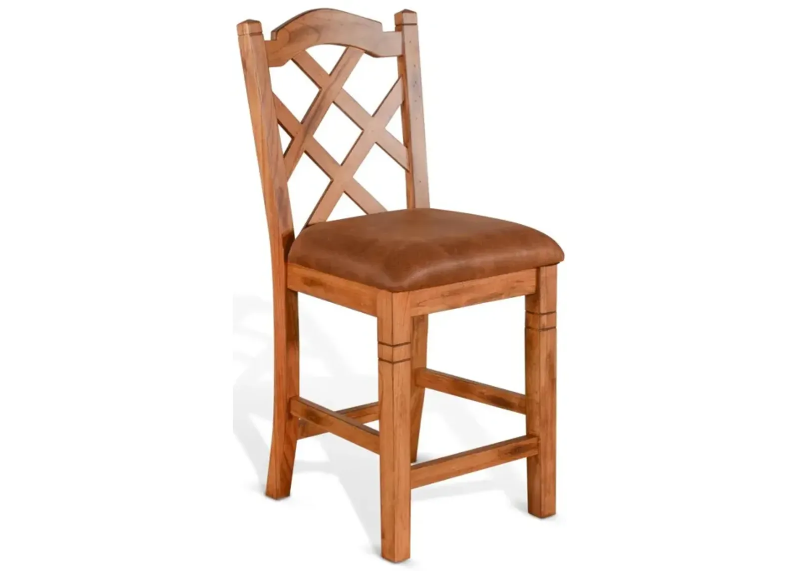 Sunny Designs Sedona Rustic Oak Double Crossback Barstool