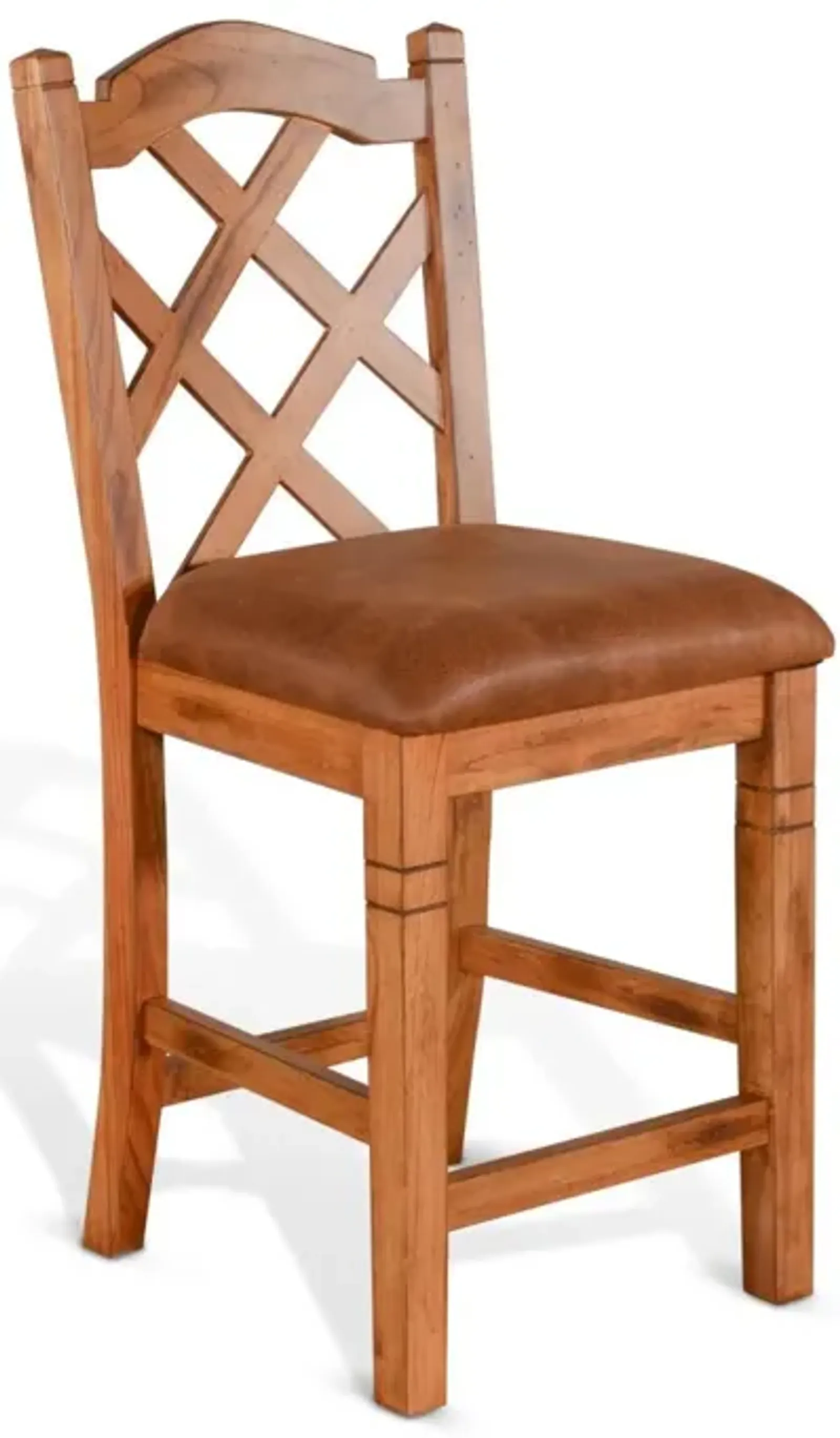 Sunny Designs Sedona Rustic Oak Double Crossback Barstool