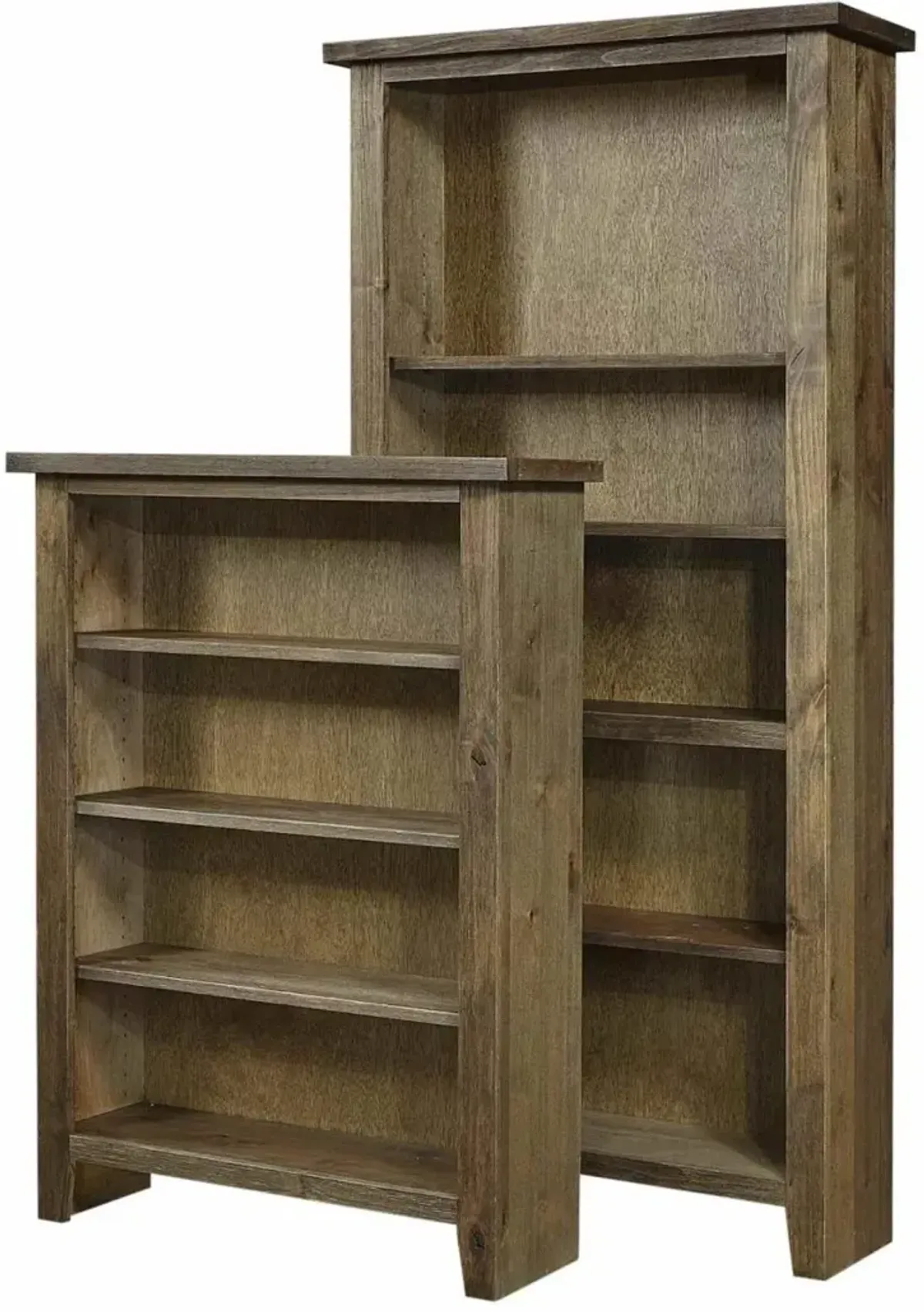 Aspenhome Alder Grove Brindle 84 Inch Bookcase with 1 Fixed & 4 Adjustable Shelves