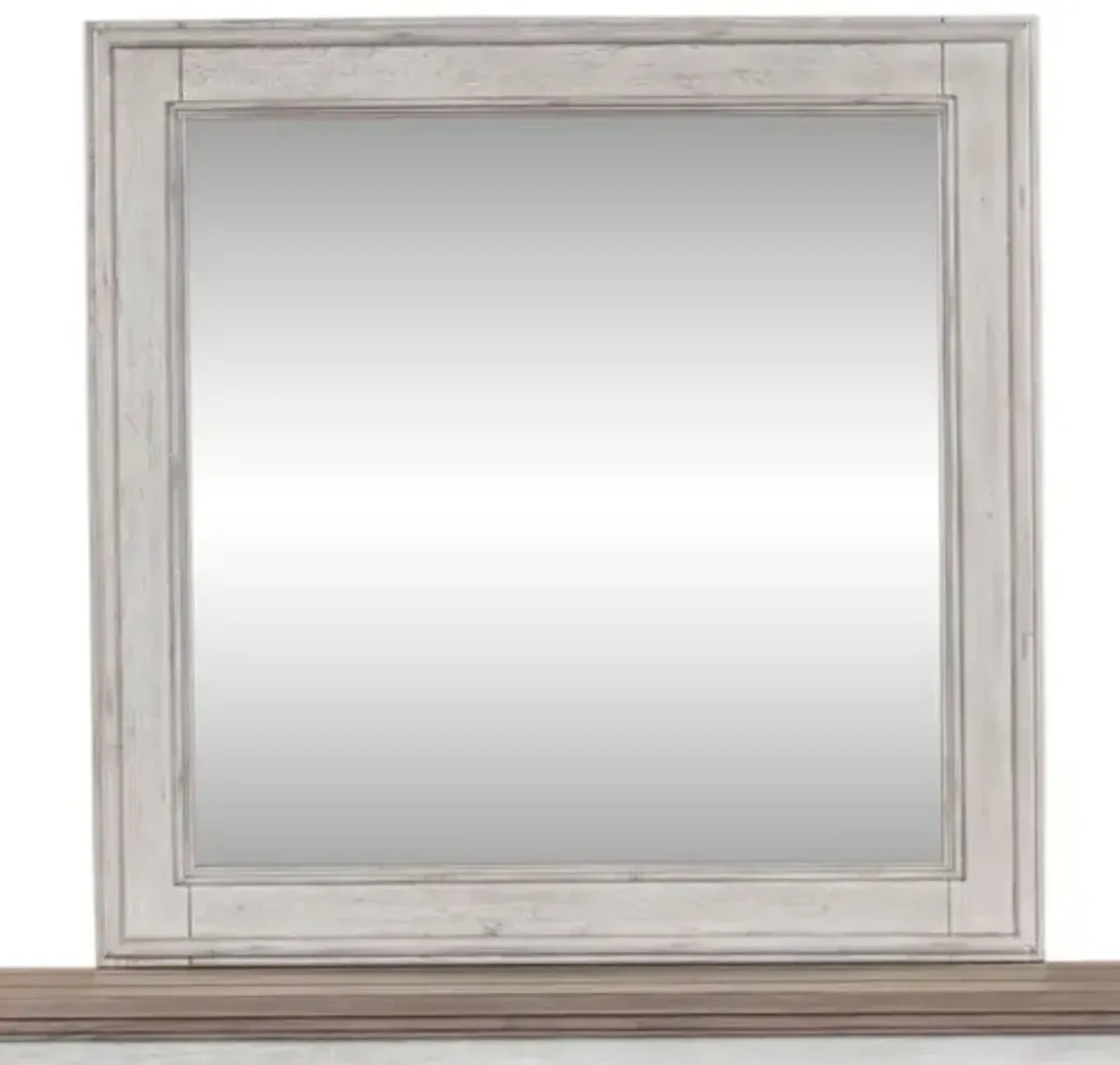 Liberty Furniture Heartland Antique White Landscape Mirror