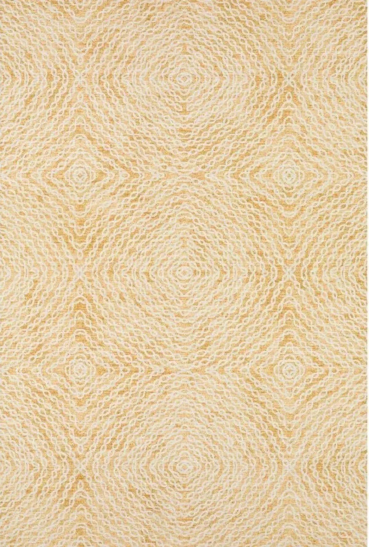 Dalyn Sandy Ripple Diamond Patterned Brisbane Gold 5'X8' Area Rug