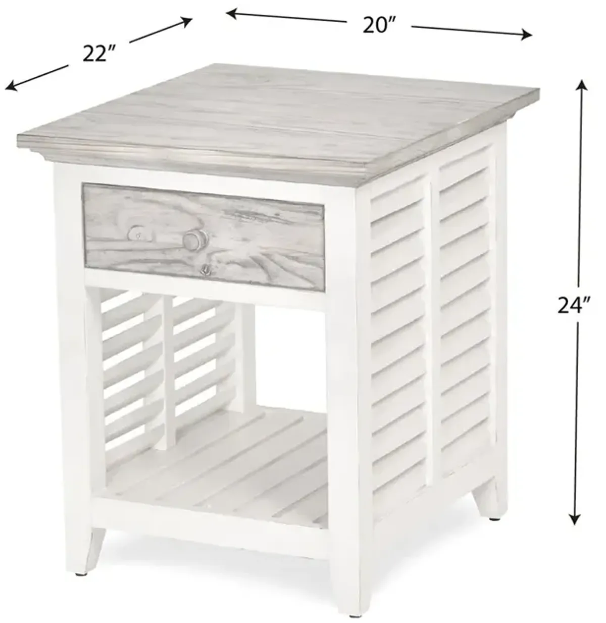 Seawinds Islamorada End Table Dapple Grey Finish