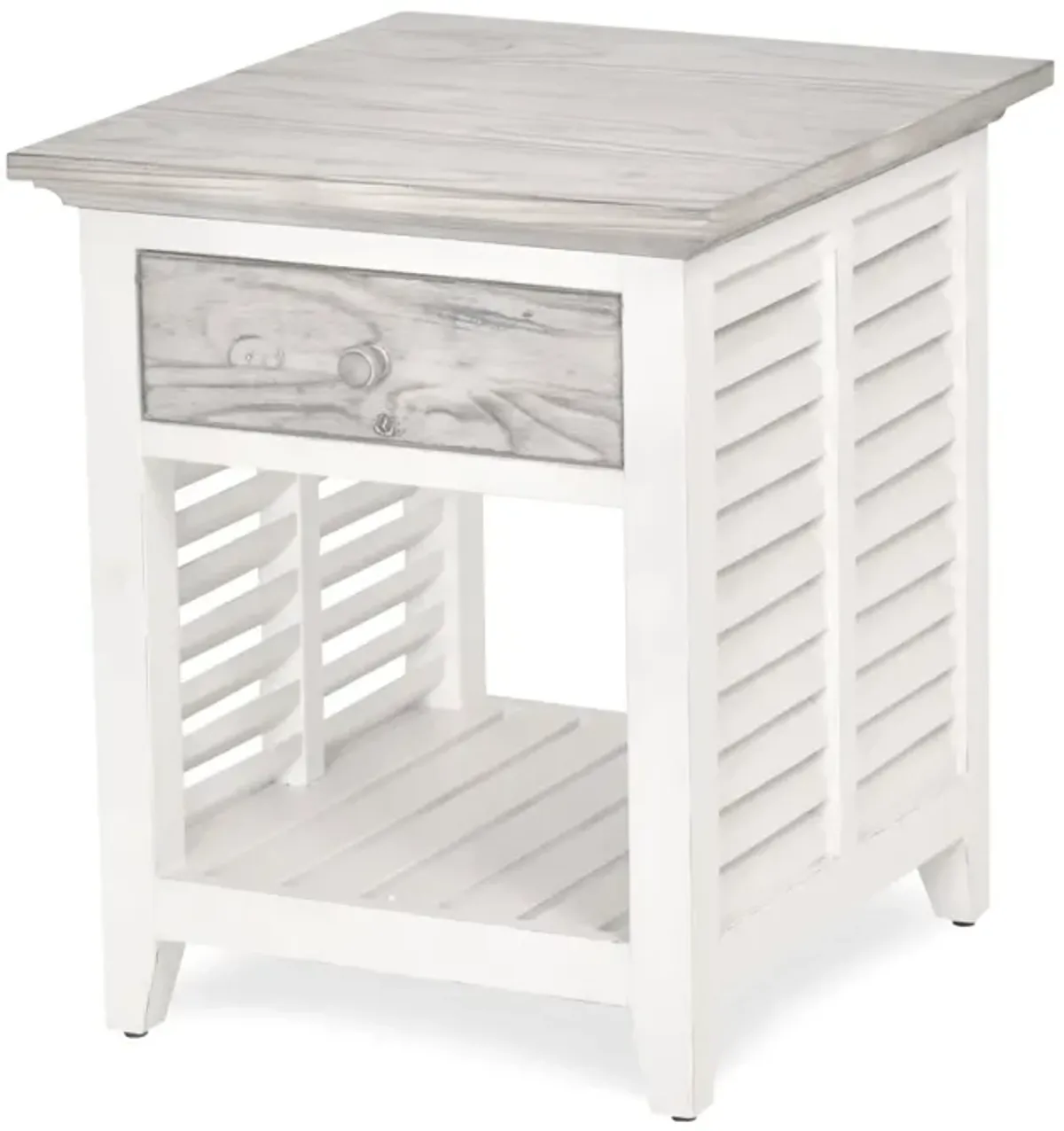 Seawinds Islamorada End Table Dapple Grey Finish