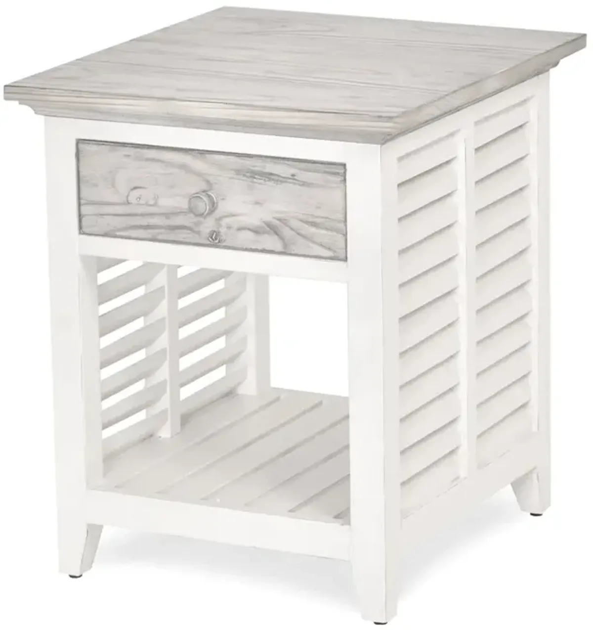 Seawinds Islamorada End Table Dapple Grey Finish