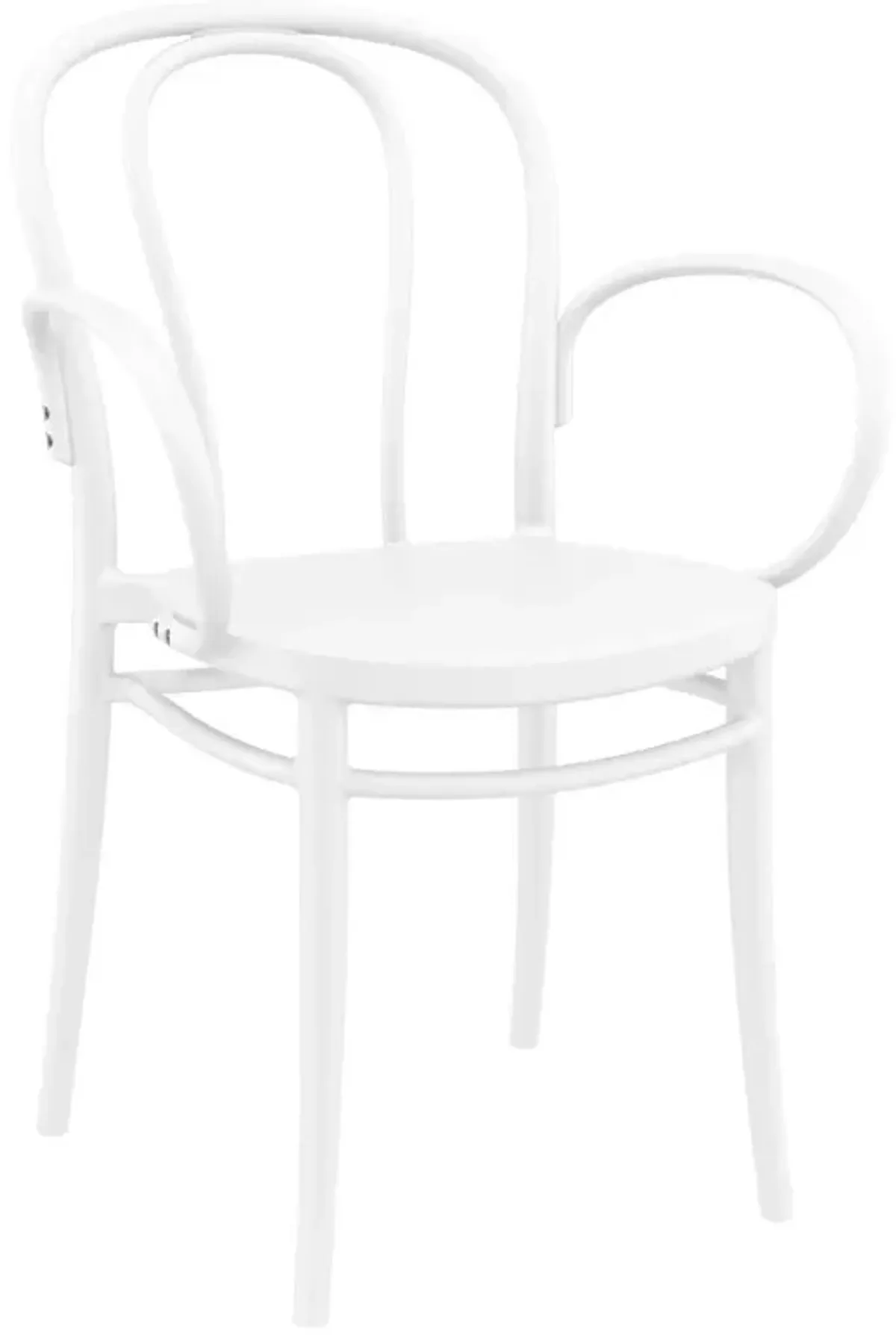 Compamia Victor XL Resin Outdoor Arm Patio Chair White